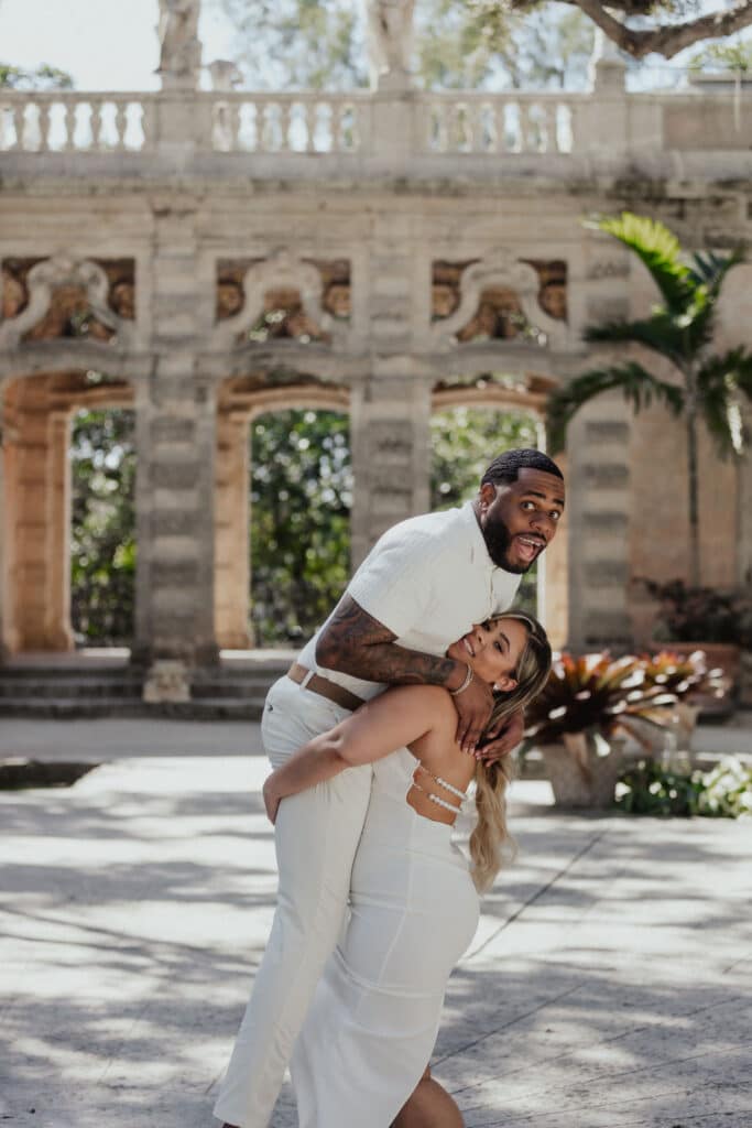 Ashley & Delvon engagement session at Vizcaya